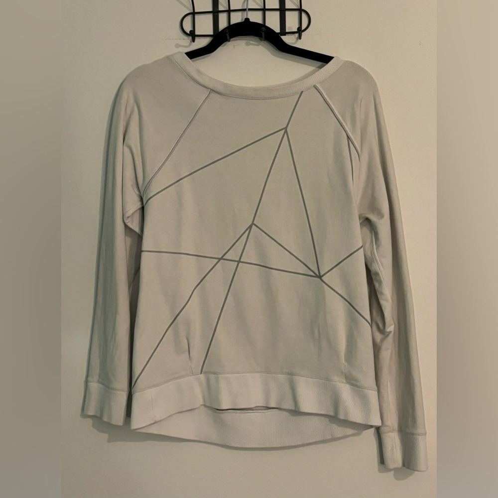 Lululemon Womens Love Crewneck Sweatshirt Reflective Details White Small